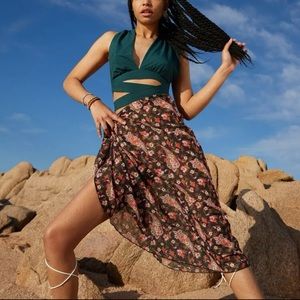 Bohemian Floral Beach Swimsuit Wrap Coverup